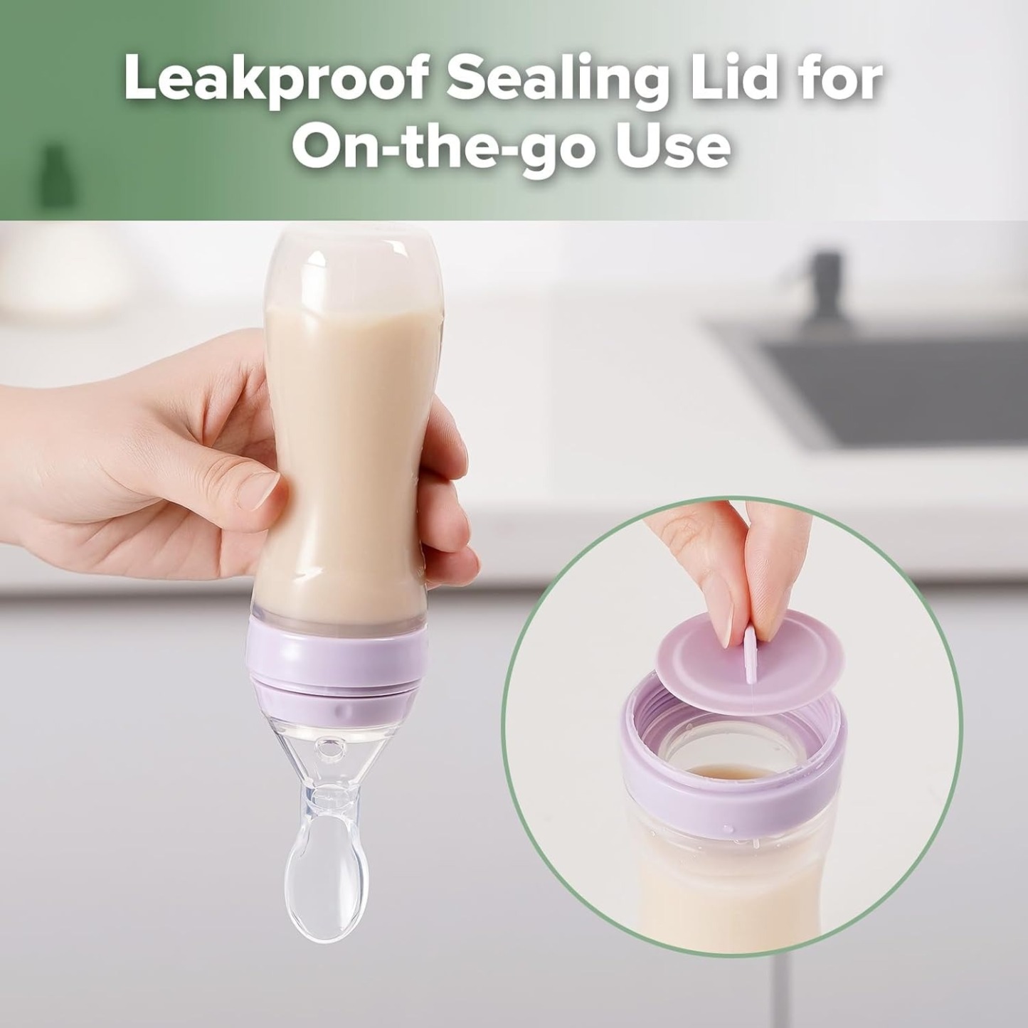 Haakaa Silicone Baby Food Dispensing Spoon Feeding (120ml)