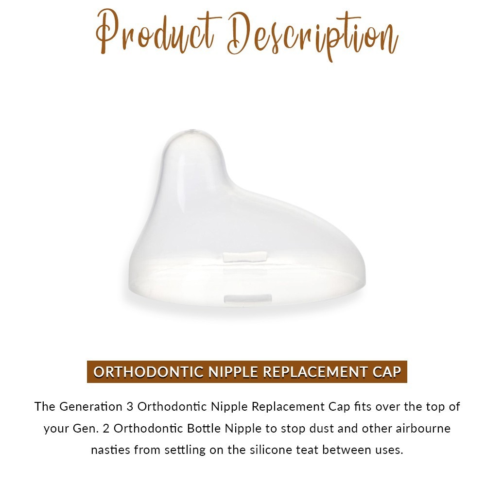 Haakaa Gen 3 Glass Bottle Orthodontic Nipple Replacement Cap