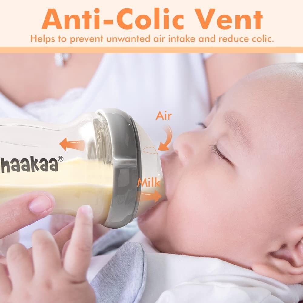 haakaa gen3 silicone orthodontic bottle nipple anti colic vent helps to prevent unwanted air intake and reduce colic