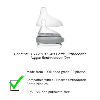 Haakaa Gen 3 Glass Bottle Orthodontic Nipple Replacement Cap