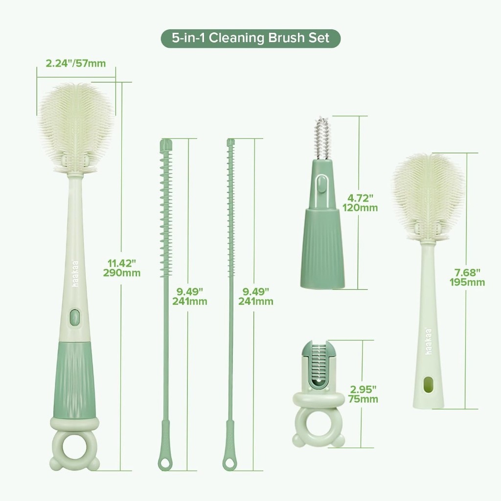 Haakaa 5-in-1 Cleaning Brush Set