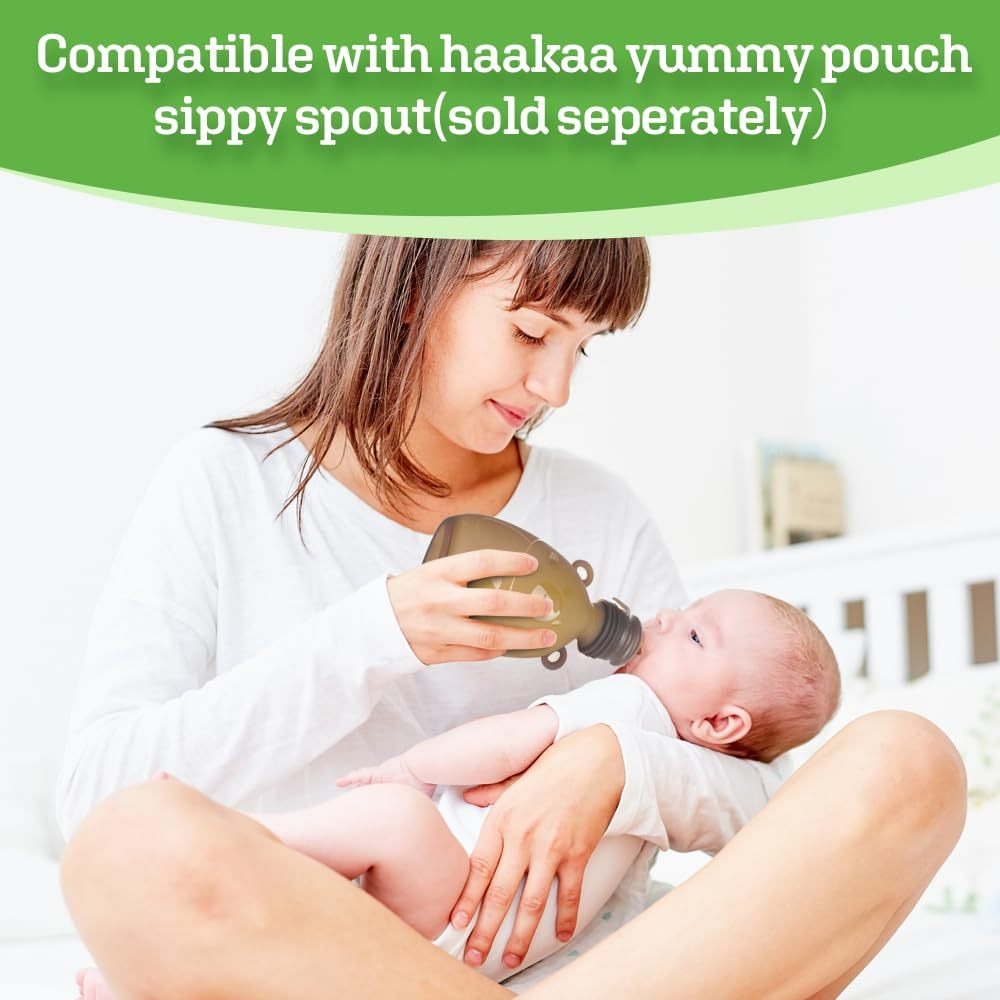 HaaKaa Happii Bear Silicone Breast Milk Storage Bag 