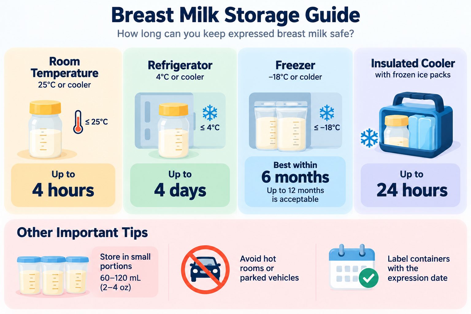 A guide to safe breast milk storage