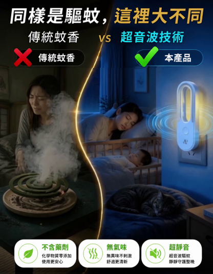 新款超音波驅蚊器