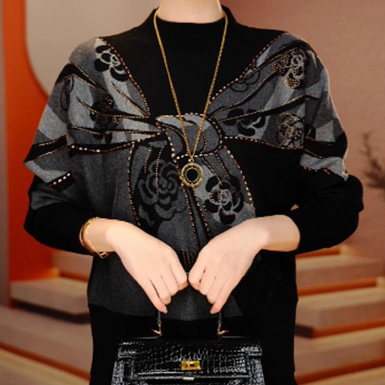 雙面澳絨冬新款寬鬆顯瘦減齡百搭遮肚打底衫