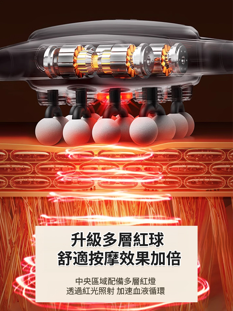 16頭筋膜槍強大範圍按摩全身