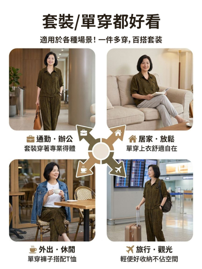 【瞬感清涼】涼感天絲短袖套裝