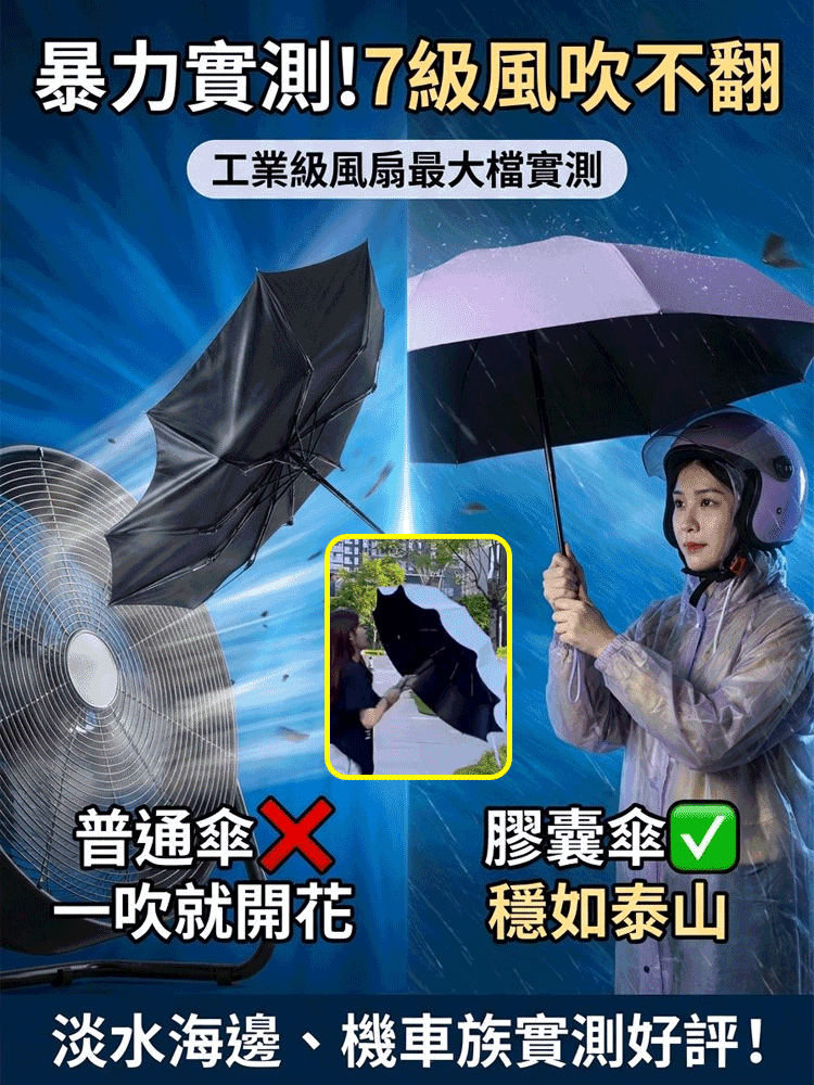 【晴雨兩用】超輕五折膠囊太陽傘