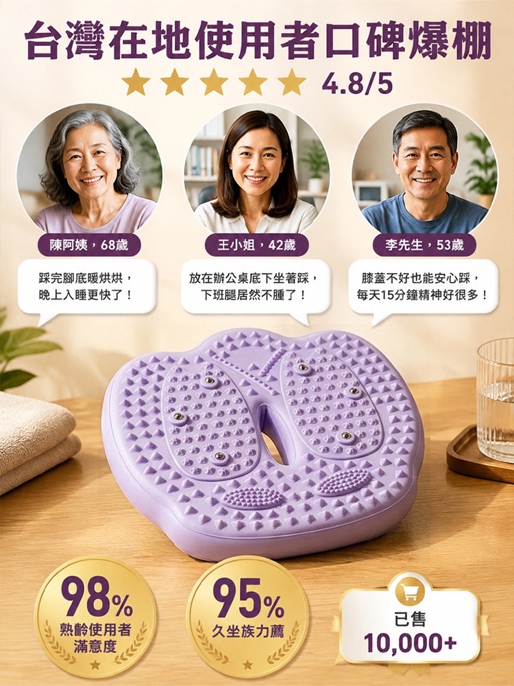 【代謝黑科技】多功能静音按摩踏步机