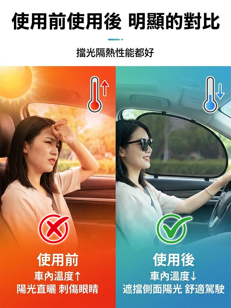 靜電吸附防曬隔熱隱私簾 主駕駛專用遮光