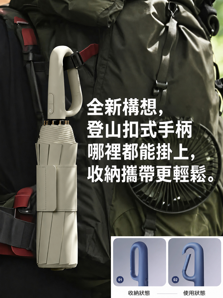 環扣全自動雨傘防曬太陽傘晴雨兩用