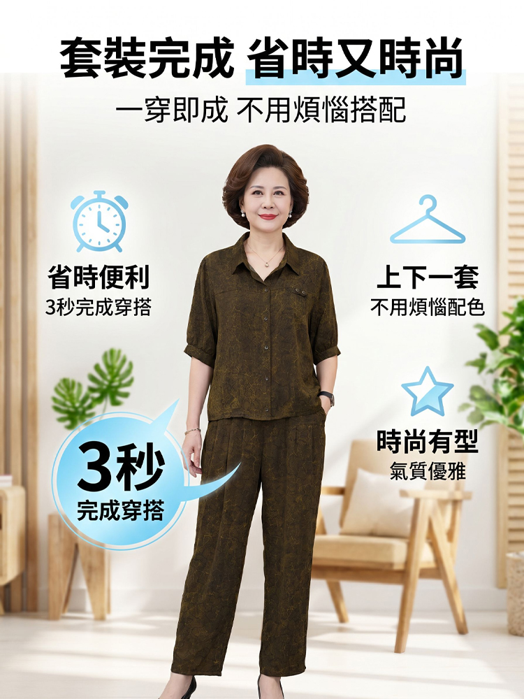 【瞬感清涼】涼感天絲短袖套裝