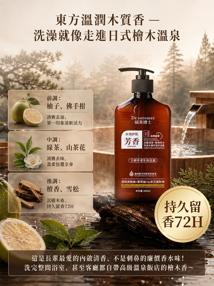 【告別老人味】淨味留香沐浴露