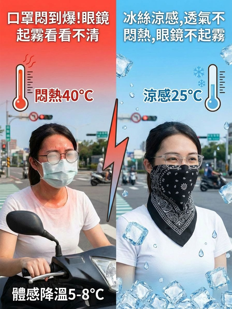 男女騎乘防曬護頸掛耳面罩