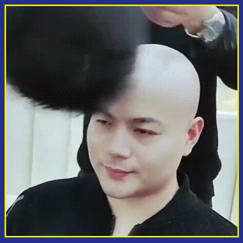 中老年商務自然逼真男士頭套