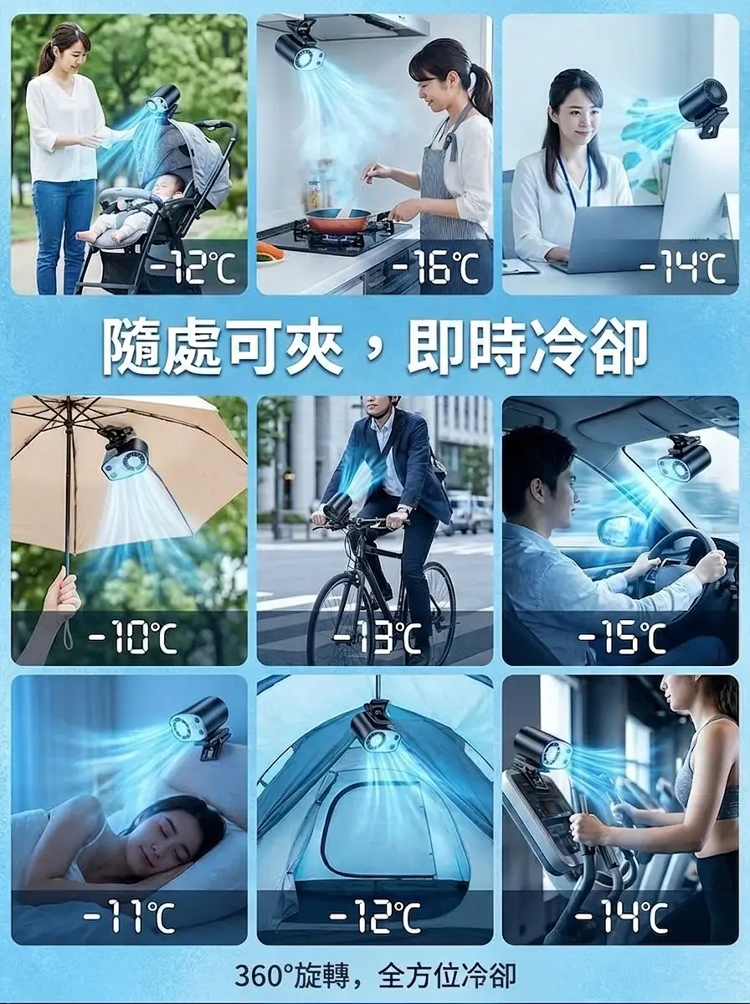 [直降16度]半導體冷卻夾式風扇