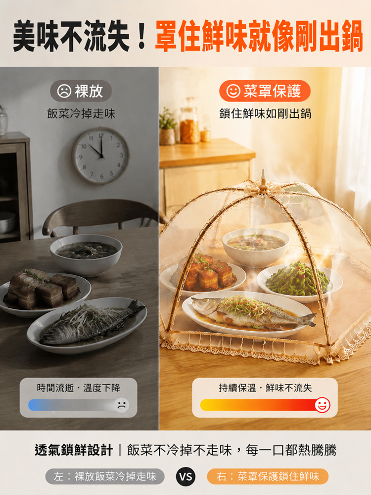 加大防蚊蟲折疊菜罩