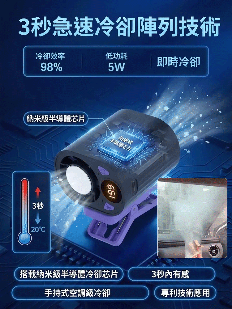 半導體冷氣夾式風扇