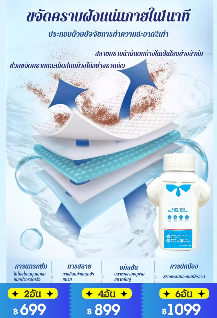 ✨ใช้ผงซักฟอกนี้เพื่อขจัดคราบทุกชนิดออกจากเสื้อผ้าของคุณได้อย่างง่ายดาย