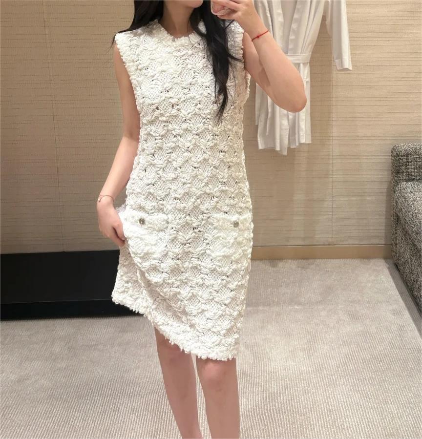 CHANE25SS Knitted Vest Dress