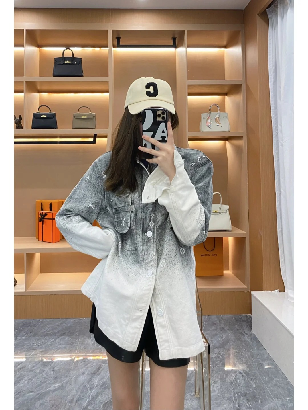 LU Star Rendered Aged Denim Jacket