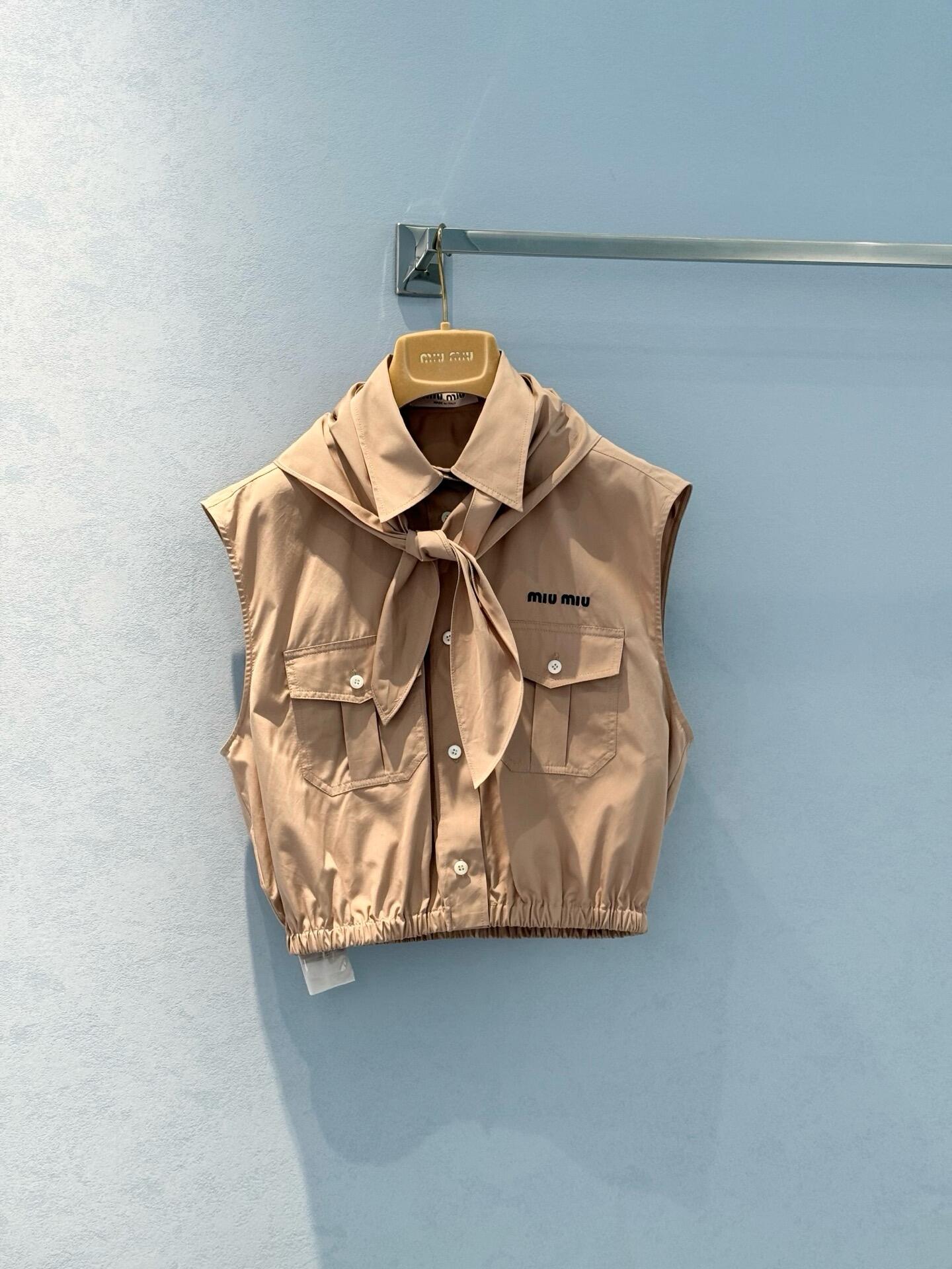 4 MIU25SS Navy Collar Two Wear Short Sleeve Shirt