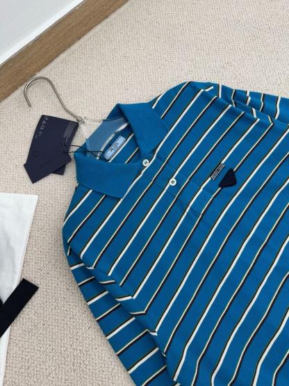 PRD Colorblocked Stripe Lapel Long Sleeve