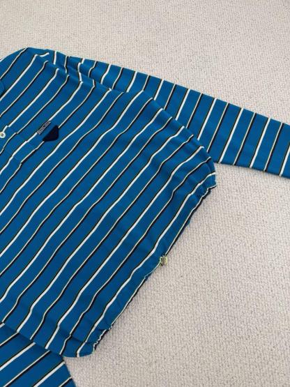 PRD Colorblocked Stripe Lapel Long Sleeve