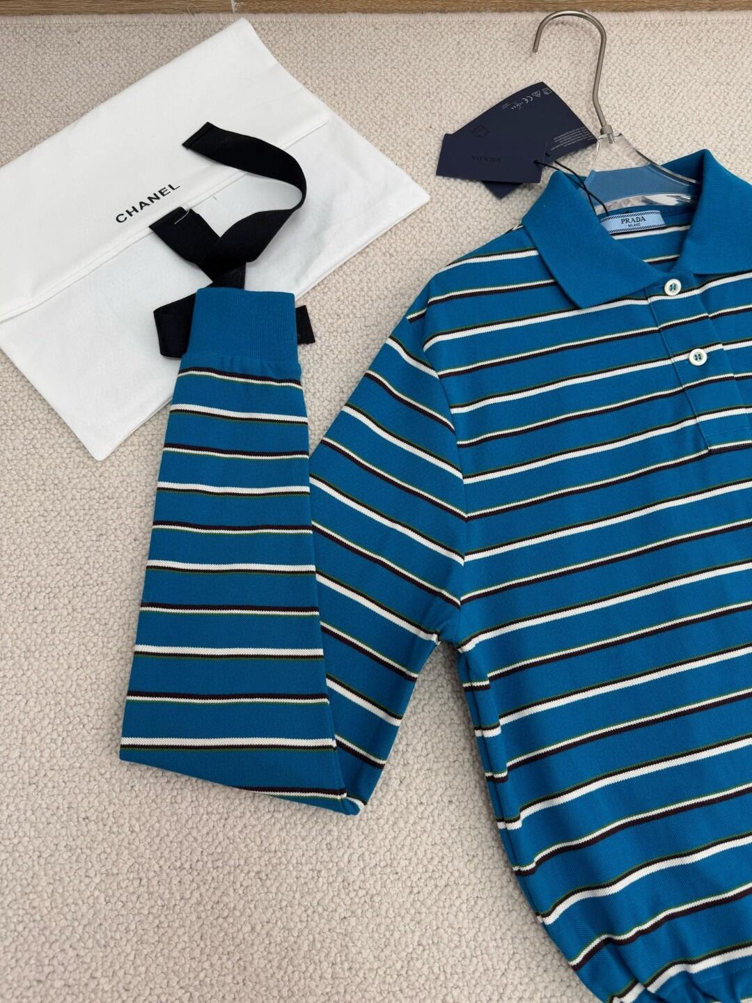 PRD Colorblocked Stripe Lapel Long Sleeve