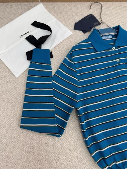 PRD Colorblocked Stripe Lapel Long Sleeve