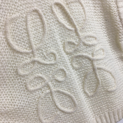 LOUIS VUIT jacquard cut-out knit sweater