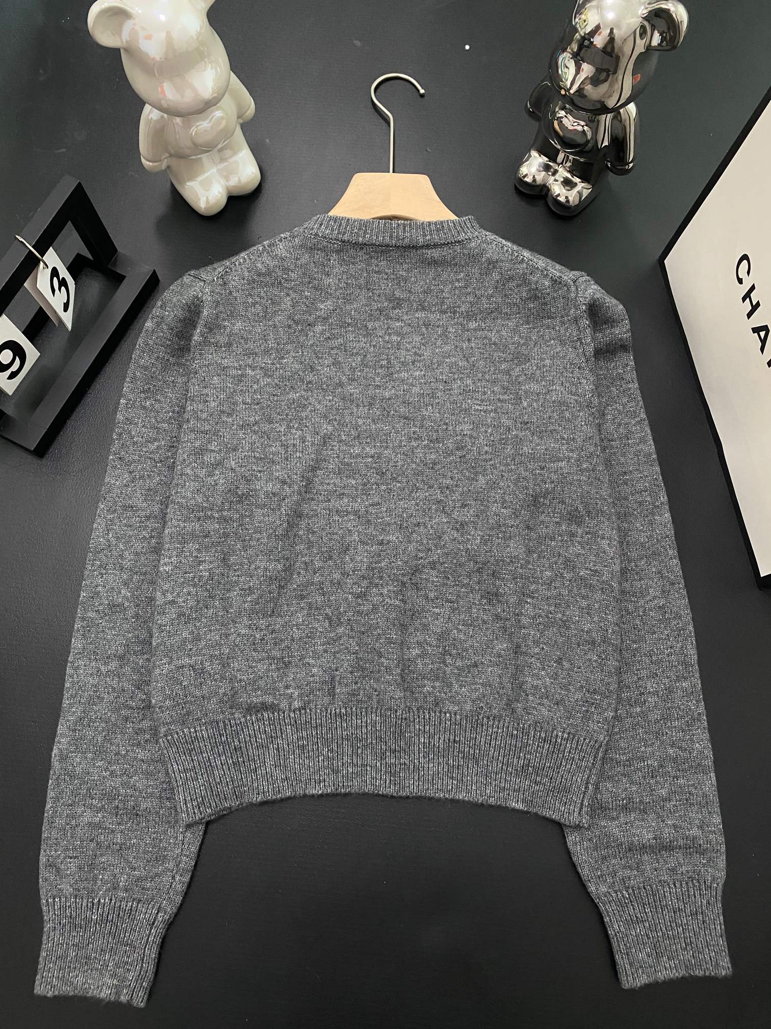 PRAD25SS Monogrammed Embroidered Long Sleeve Sweater