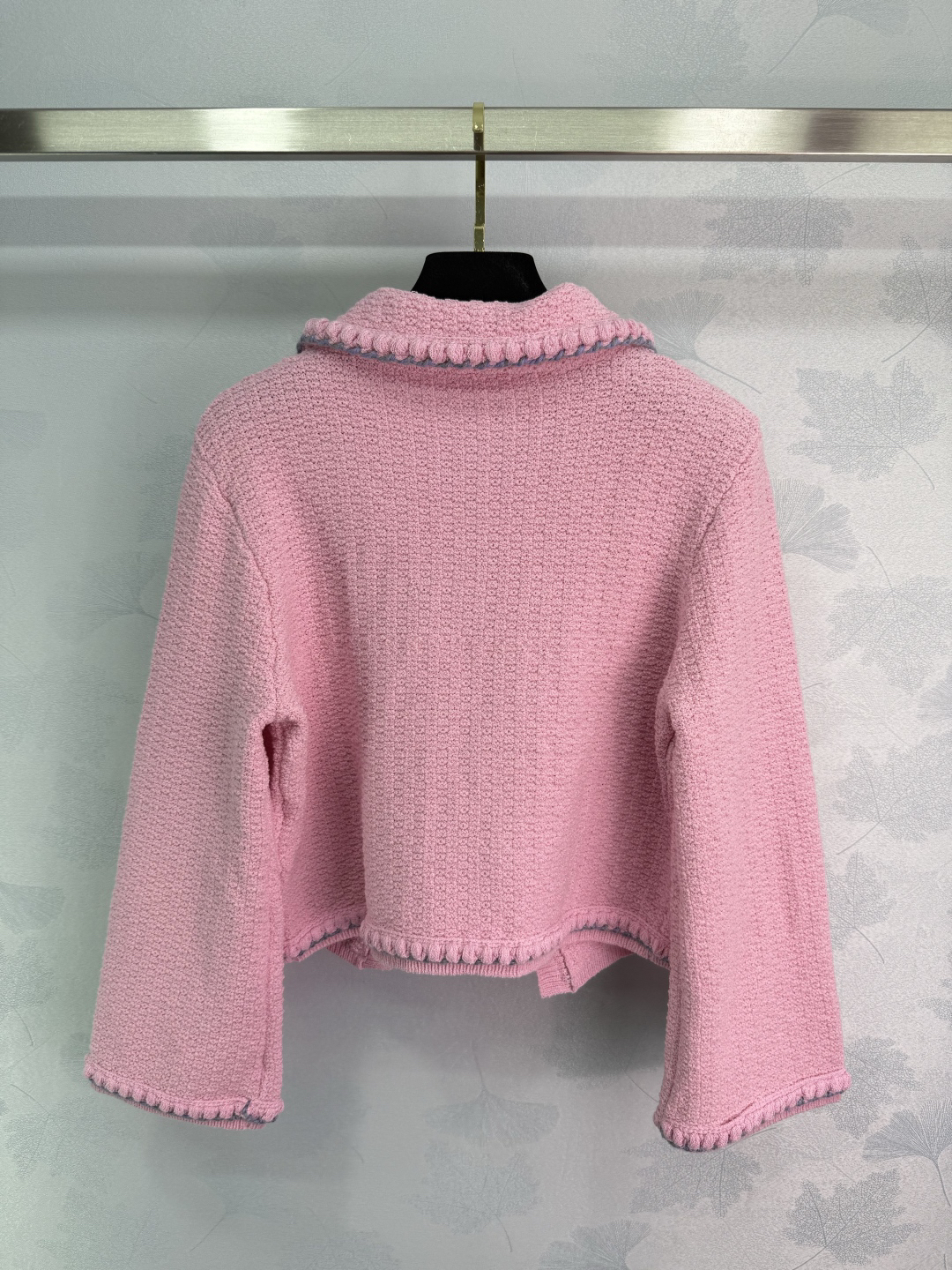 CHANE25SS Chain and Pearl Short Cardigan