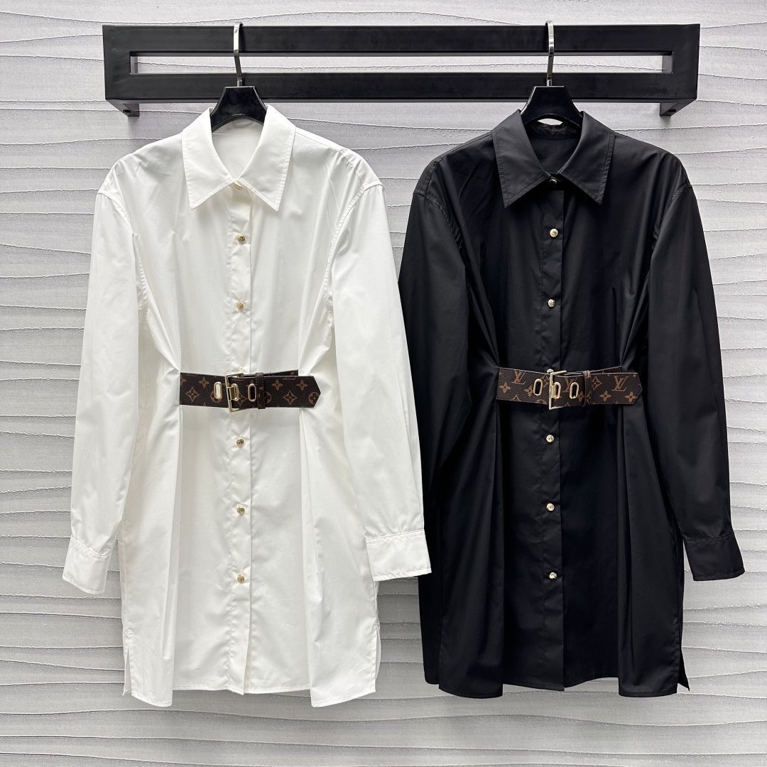 Louis Vuit25SS Belted Shirtdress