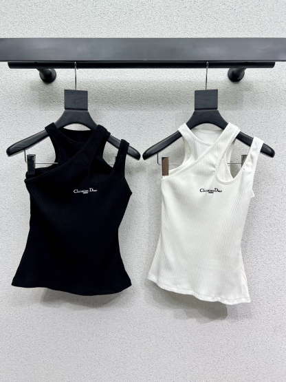 DIO25SS False Two Piece Monogrammed Embroidered Vest