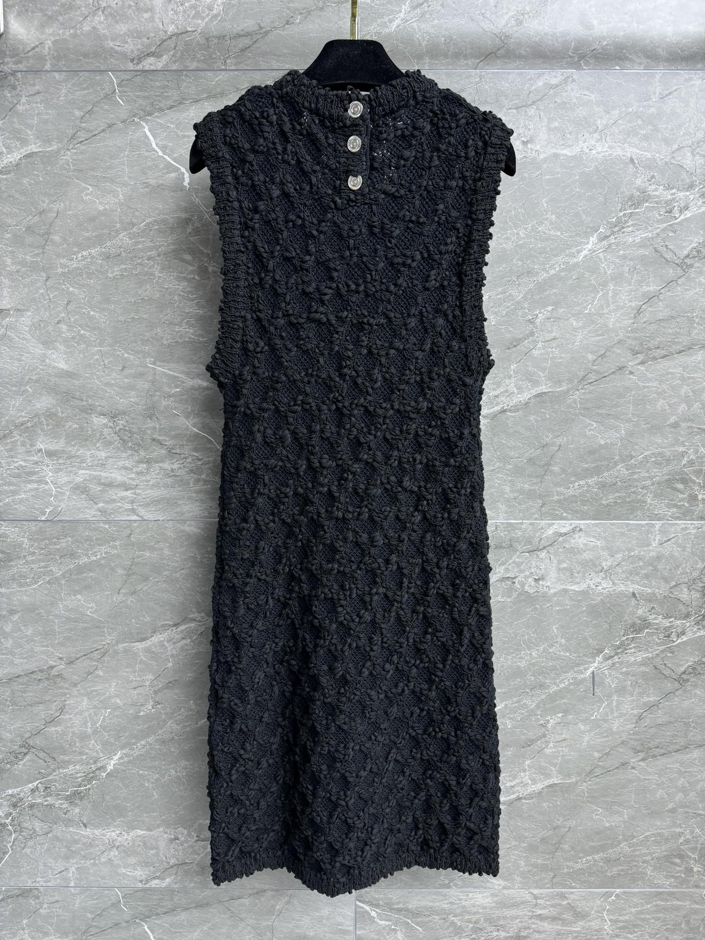 CHANE25SS Lattice Woven Vest Skirt