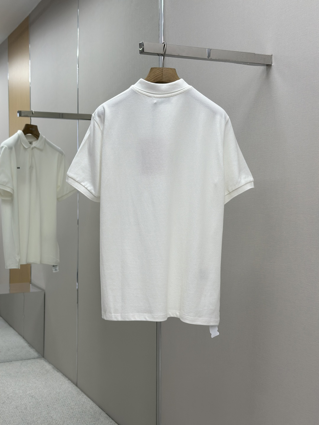 MIU25SS embroidered logo lapel polo shirt