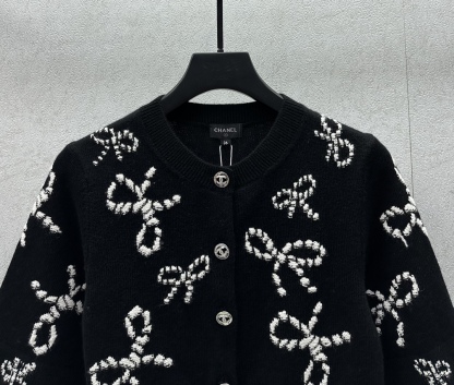 CHANE Floral Cashmere Short Sleeve Cardigan