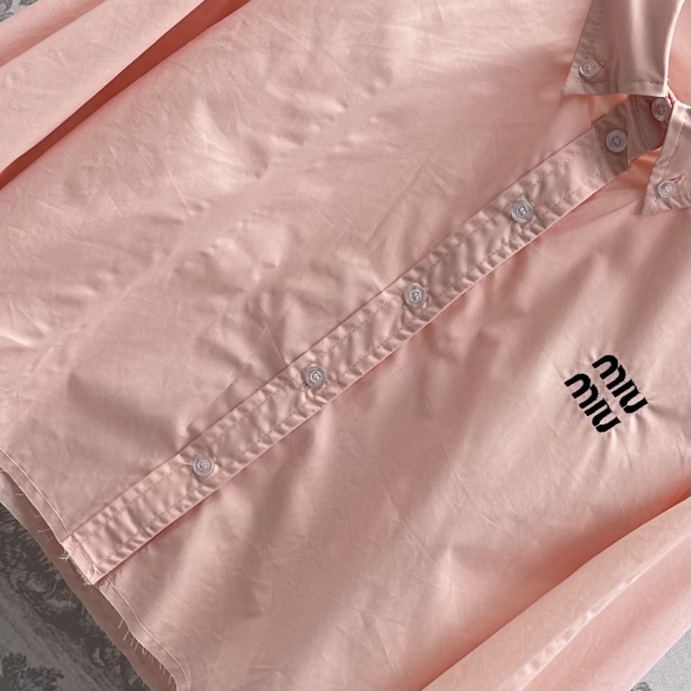 MIU25SS Lapel Long Sleeve Shirt