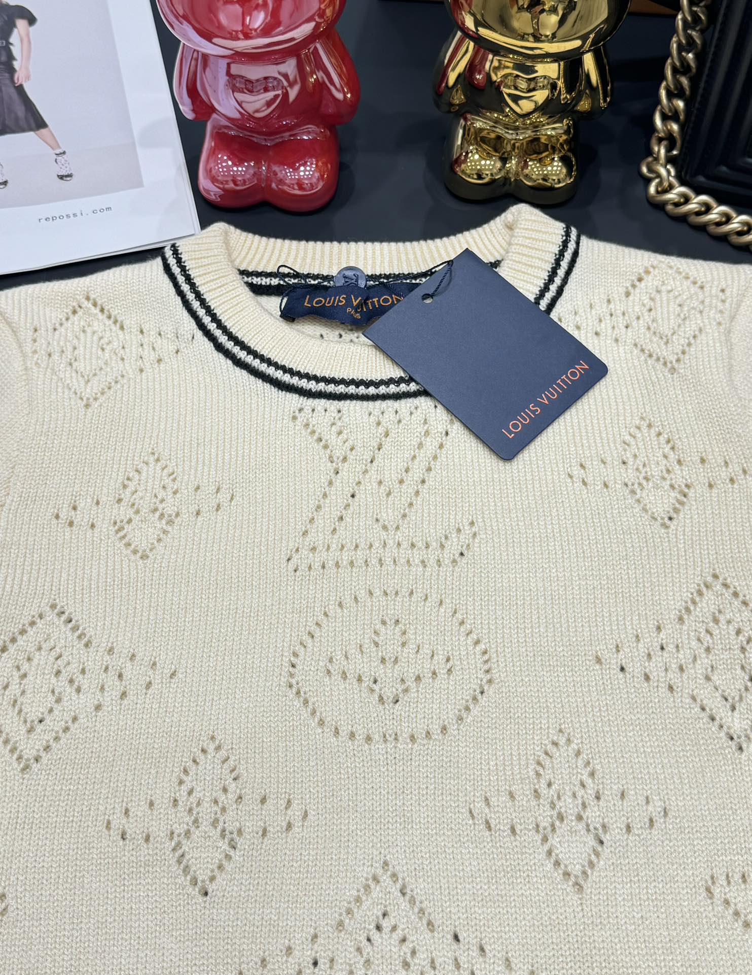 Louis vuit25SS round neck knit short sleeve