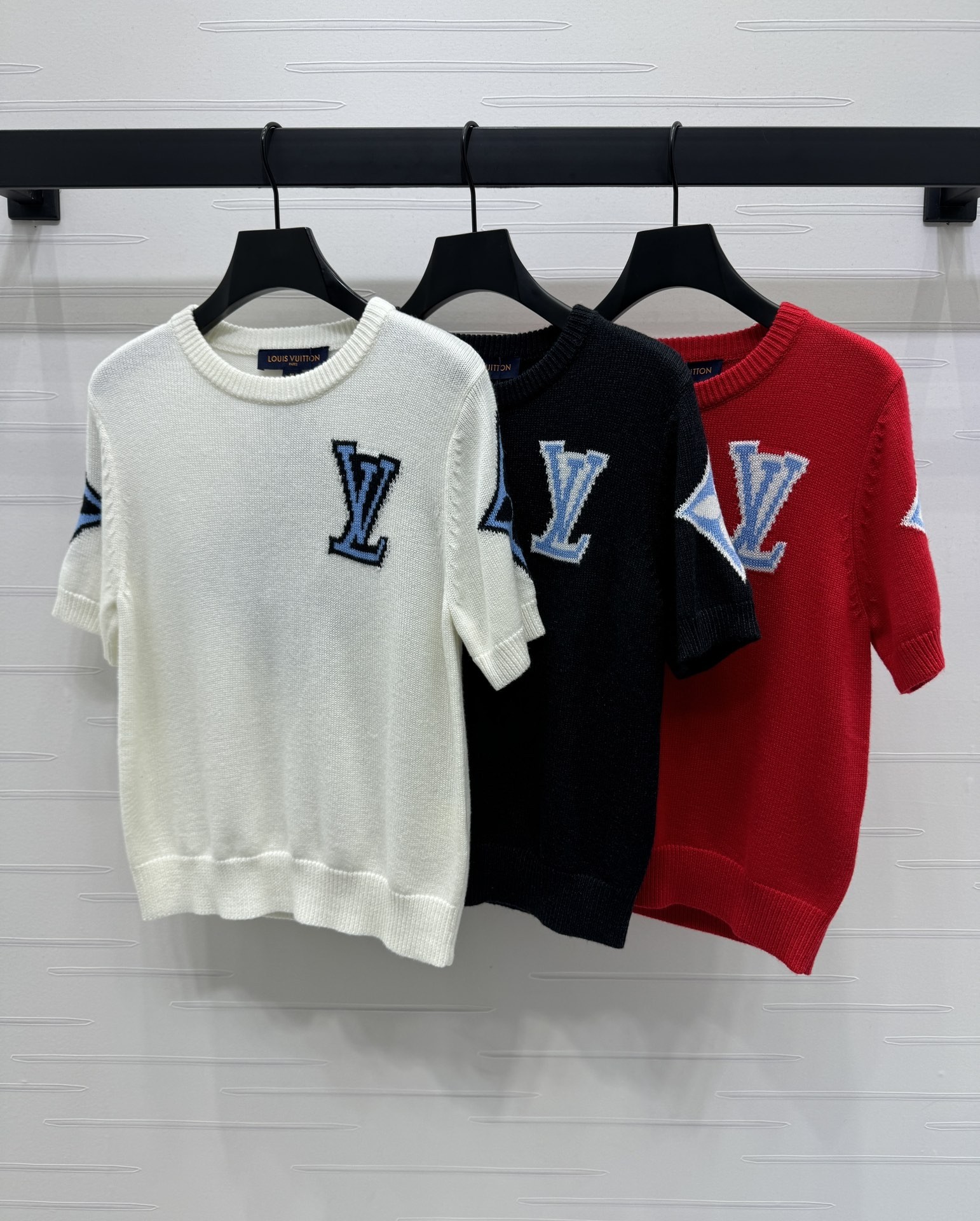 Louis vuit25SS short-sleeve knit in clashing colours
