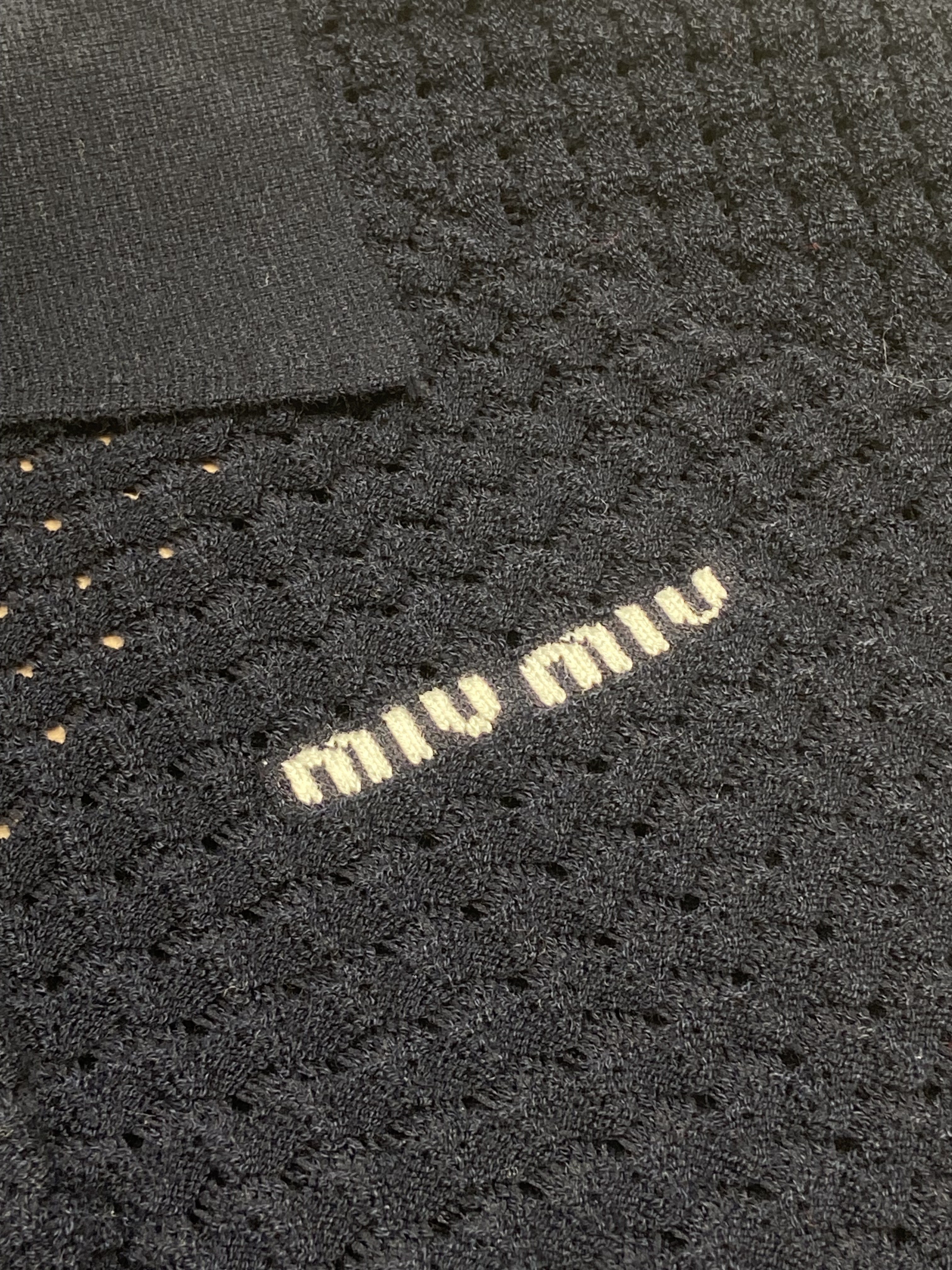 miu new knitted cutout short sleeve