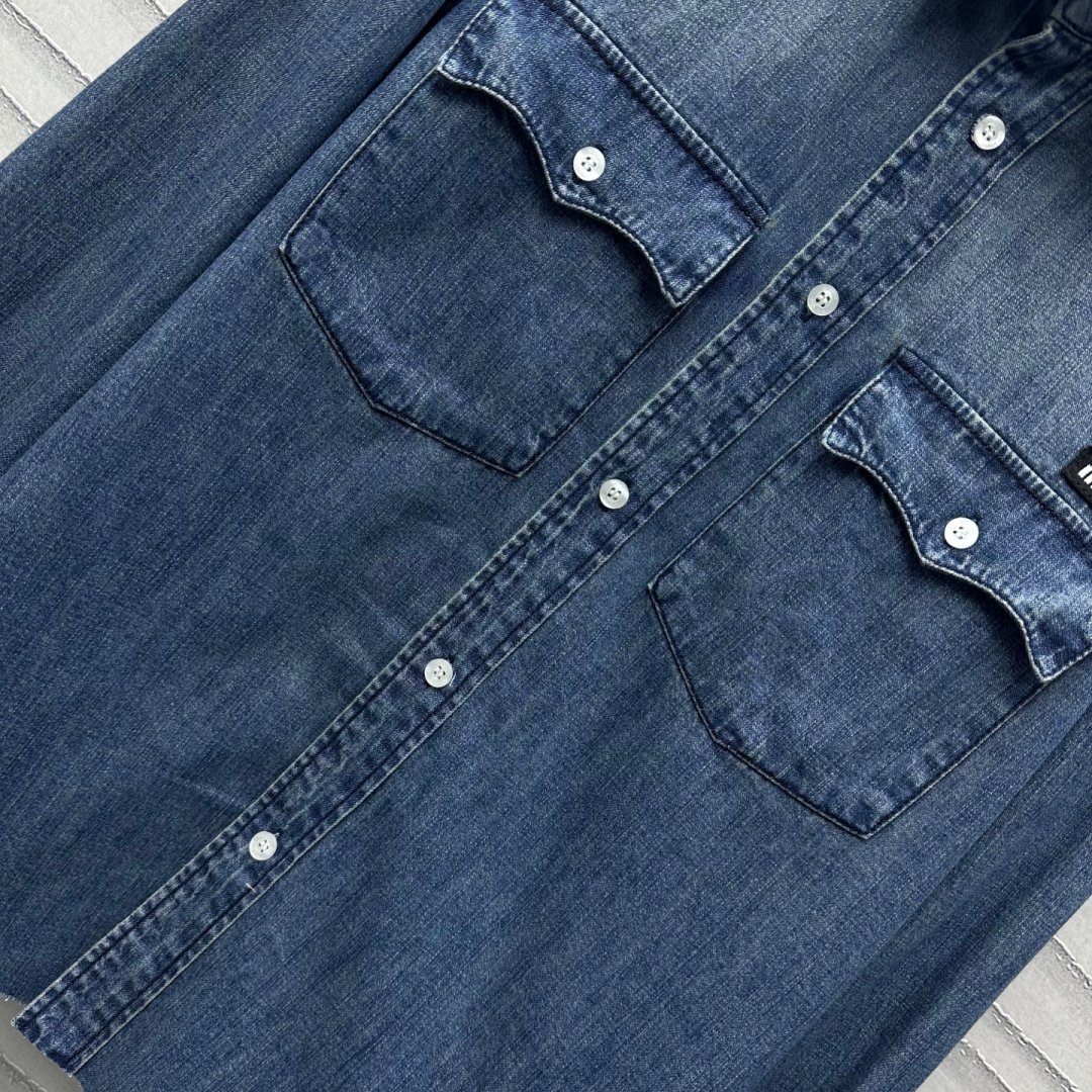 Miu thin denim shirt
