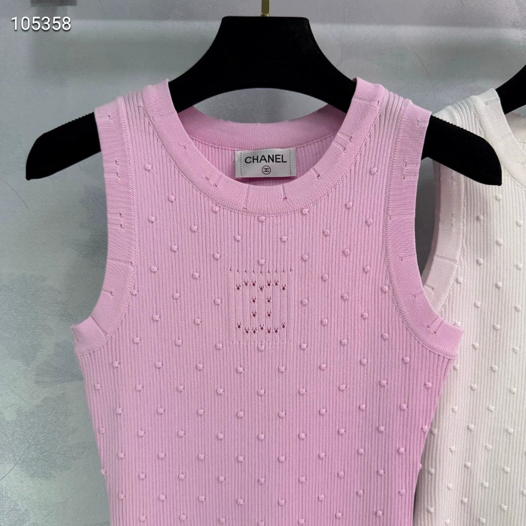 CHNEL Double C Cutout Polka Dot Dress