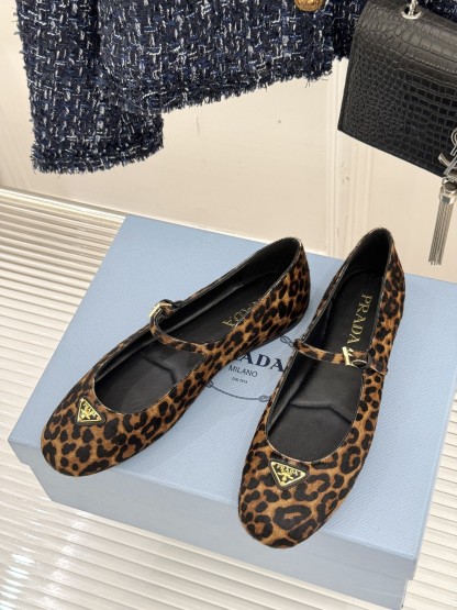 Prad Leopard Studded Shoes