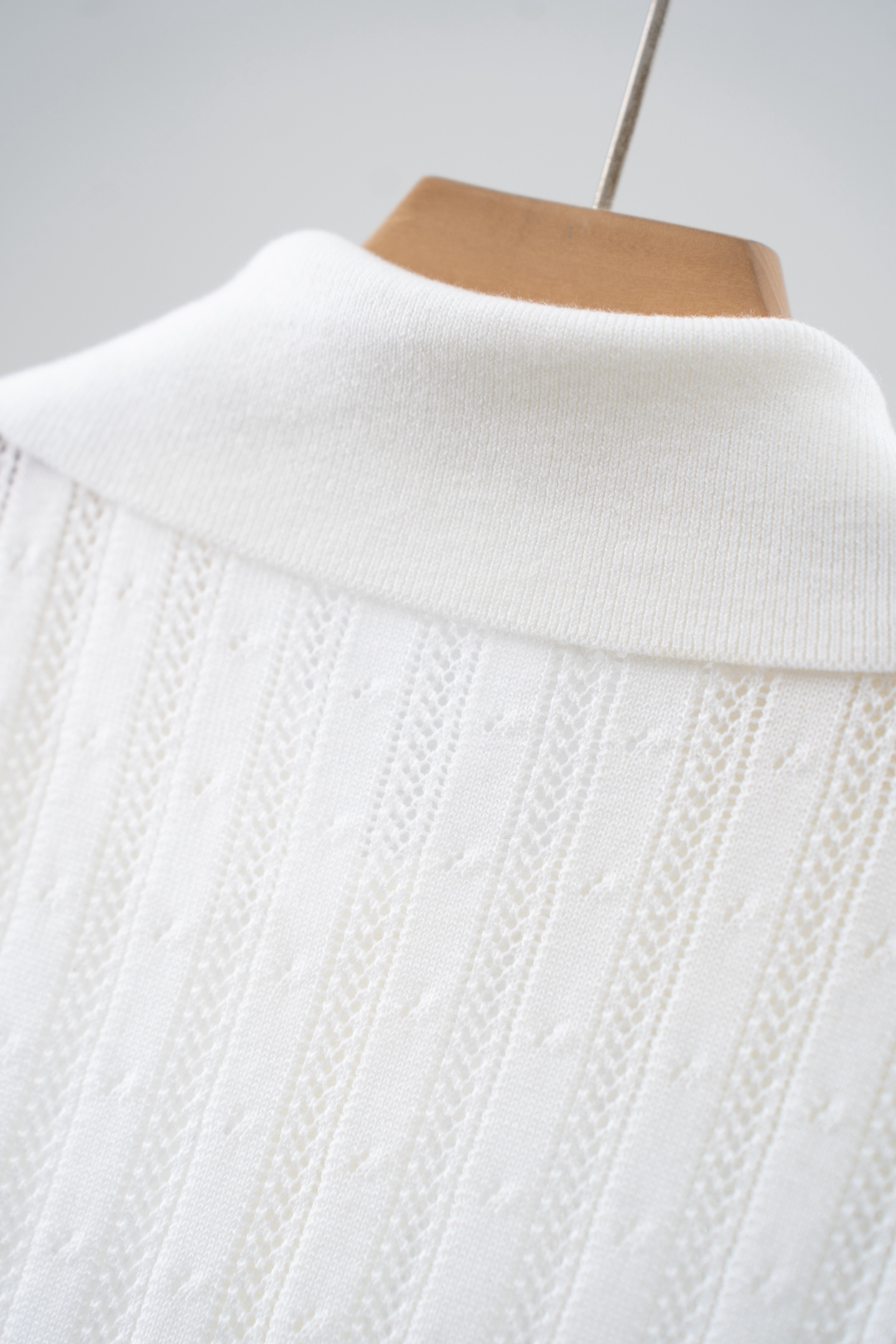 MIU25SS Wool Short Sleeve Polo Shirt