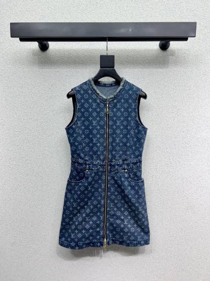 LOUIS VUIT25SS Classic Denim Dress