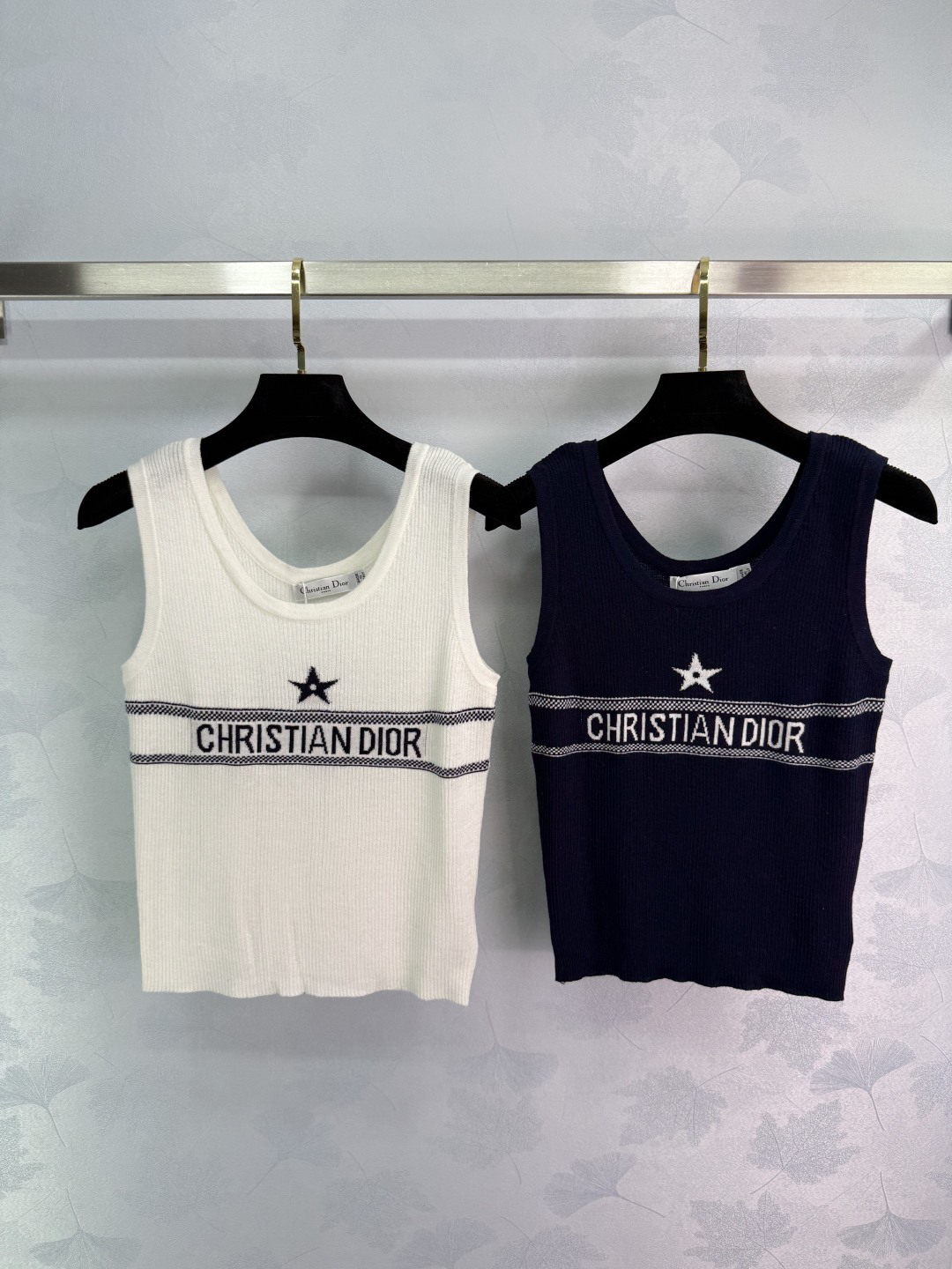 DIO25SS Colour Block Logo Knit Tank Top