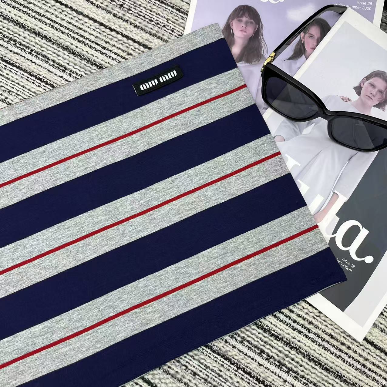 Miu Striped Sheath Top