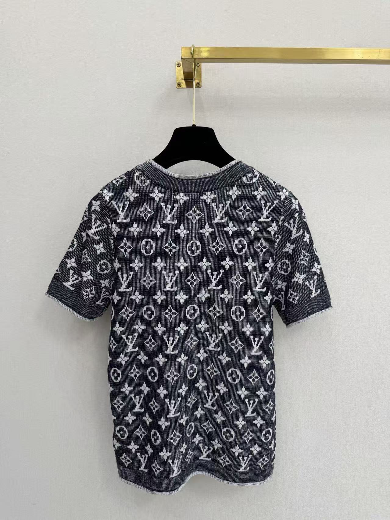 LV Classic Monogram Short-Sleeve Knit T-Shirt